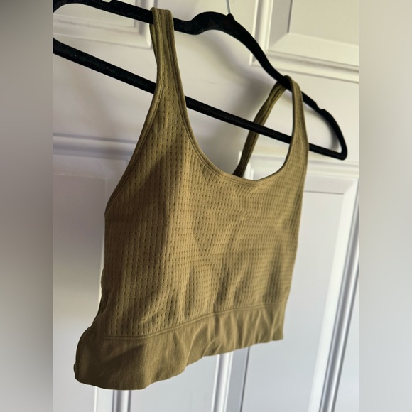 WORN ONCE Fabletics NO-BOUNCE SCULPTKNIT® BRA In Color Moss Green LIKE NEW - Picture 13 of 17